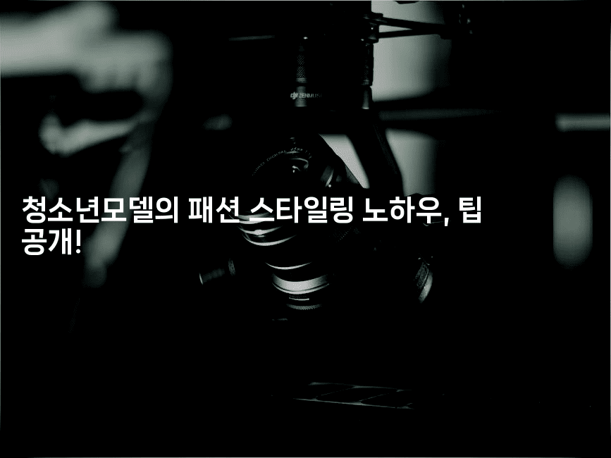 청소년모델의 패션 스타일링 노하우, 팁 공개!-무비미
