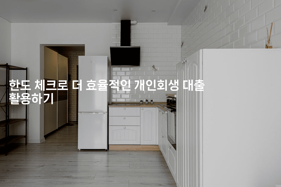 한도 체크로 더 효율적인 개인회생 대출 활용하기-무비미