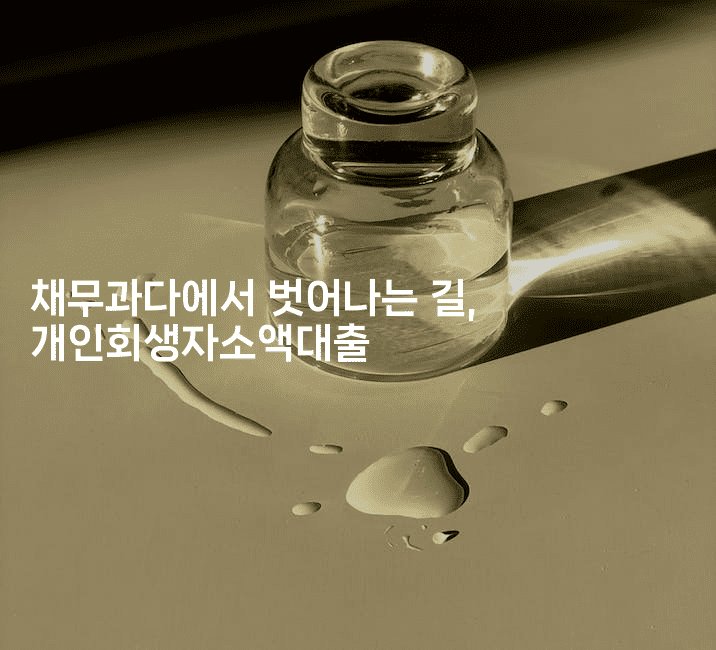 채무과다에서 벗어나는 길, 개인회생자소액대출