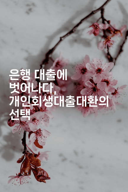 은행 대출에 벗어나다, 개인회생대출대환의 선택-무비미